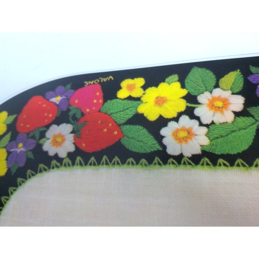 Vintage 70s Bright of America Strawberry Placemats Set 6 Retro Cottagecore New - Picture 8 of 13